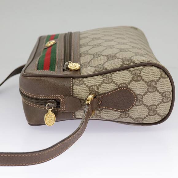 GUCCI GG Supreme Web Sherry Line Shoulder Bag Pvc Beige 56 02 088 - Picture 3 of 16